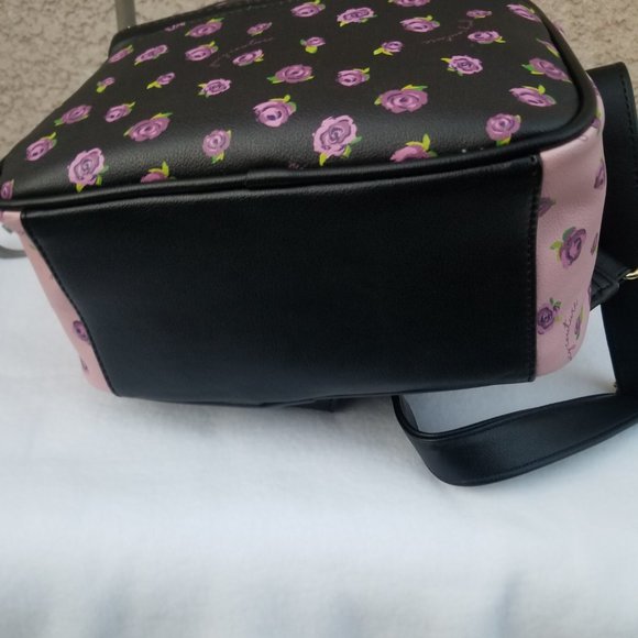 Juicy Couture Black Blooms at Night pull out pouch Backpack Brand New with tags main image 9